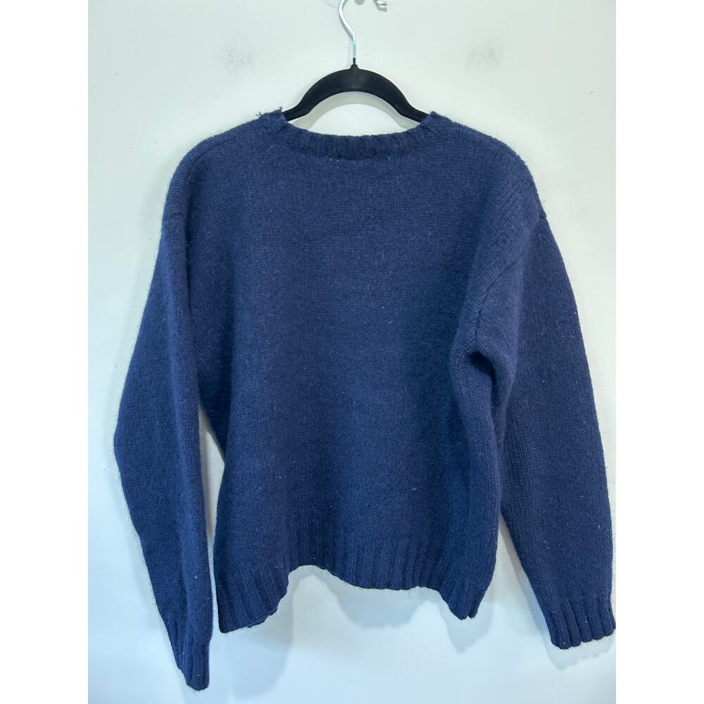 Vintage The Limited American Flag sweater size S 100% wool navy crew neck - Picture 3 of 6